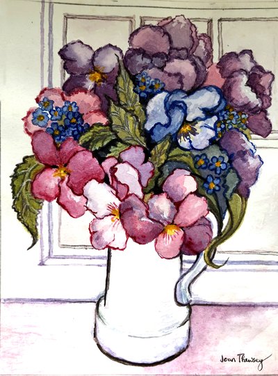 Pansies and Forget-me-nots by Joan Thewsey